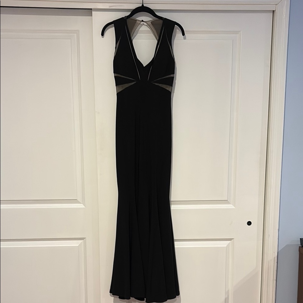 Elegant Black Evening Gown, Betsy Adam, Size 4